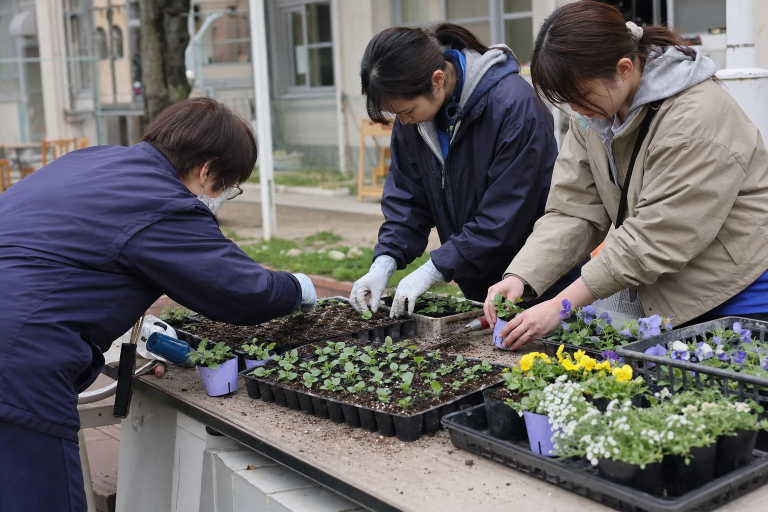 地域の人を迎える植物のある場所